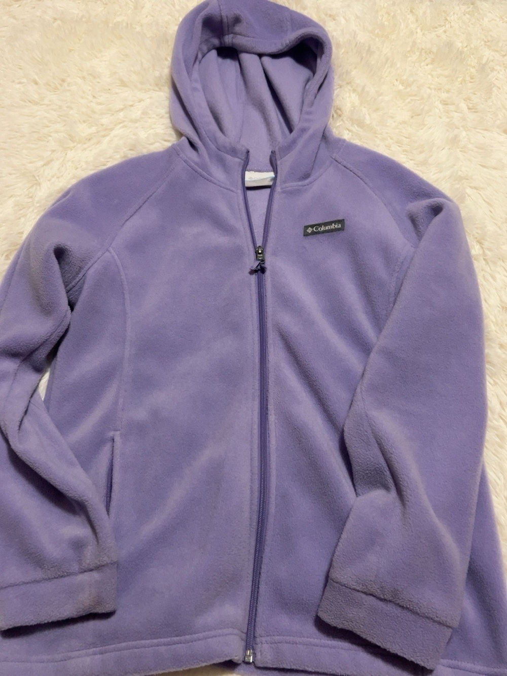 Columbia Lavender Purple Kids' Zip-Up Hooded Fleece Jacket